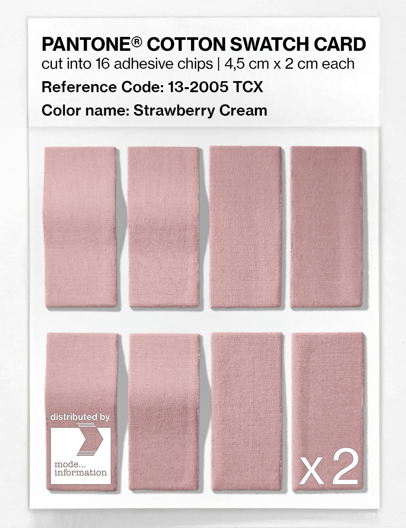 Product image 5 of the product “PANTONE® COTTON SWATCH CARD 13-2005 TCX Strawberry Cream ”