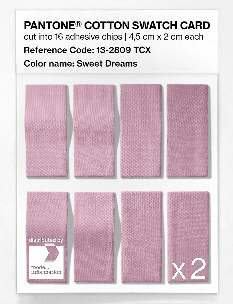 Product image 5 of the product “PANTONE® COTTON SWATCH CARD 13-2809 TCX Sweet Dreams ”