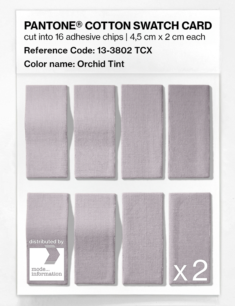 Product image 5 of the product “PANTONE® COTTON SWATCH CARD 13-3802 TCX Orchid Tint ”