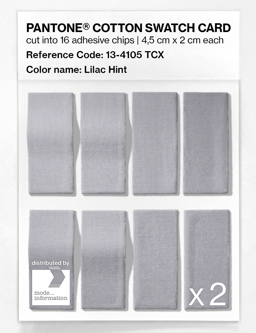 Product image 5 of the product “PANTONE® COTTON SWATCH CARD 13-4105 TCX Lilac Hint ”