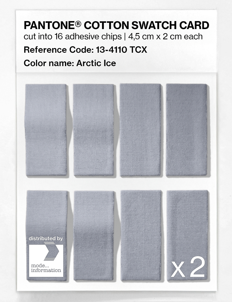 Product image 5 of the product “PANTONE® COTTON SWATCH CARD 13-4110 TCX Arctic Ice ”