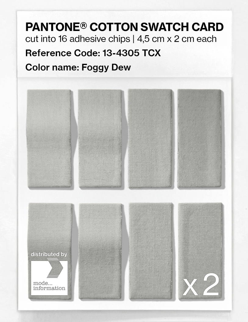 Product image 5 of the product “PANTONE® COTTON SWATCH CARD 13-4305 TCX Foggy Dew ”