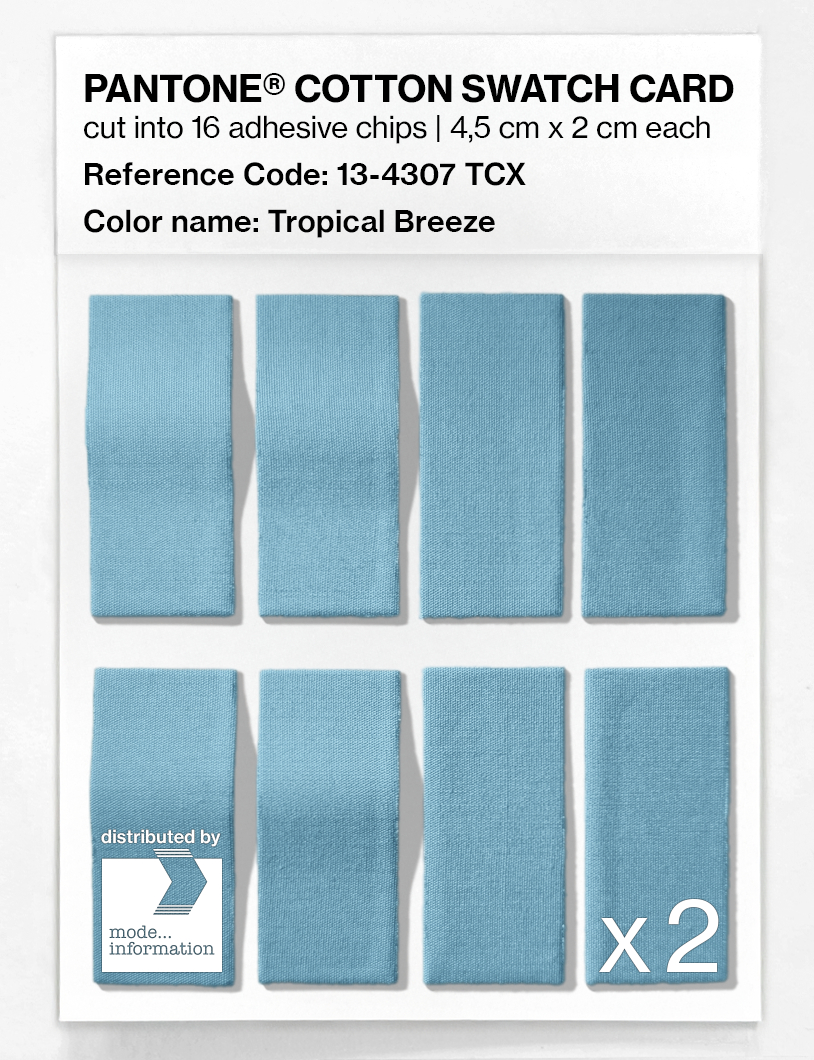 Product image 5 of the product “PANTONE® COTTON SWATCH CARD 13-4307 TCX Tropical Breeze ”