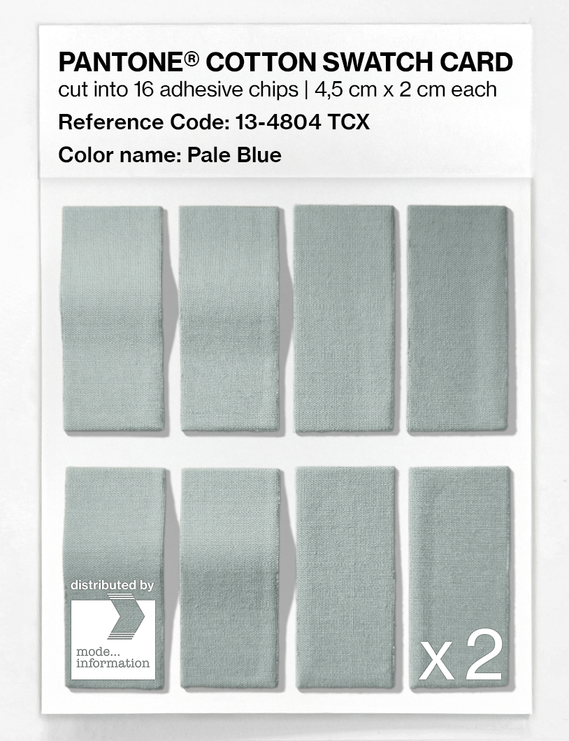 Product image 5 of the product “PANTONE® COTTON SWATCH CARD 13-4804 TCX Pale Blue ”