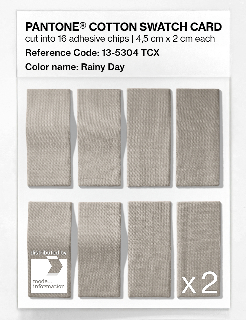 Product image 5 of the product “PANTONE® COTTON SWATCH CARD 13-5304 TCX Rainy Day ”