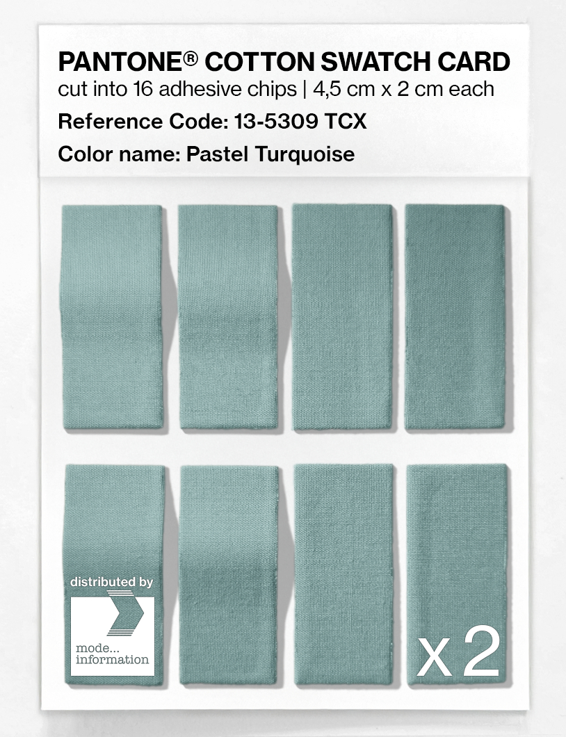 Product image 5 of the product “PANTONE® COTTON SWATCH CARD 13-5309 TCX Pastel Turquoise ”