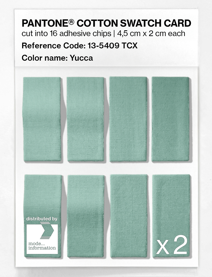 Product image 5 of the product “PANTONE® COTTON SWATCH CARD 13-5409 TCX Yucca ”