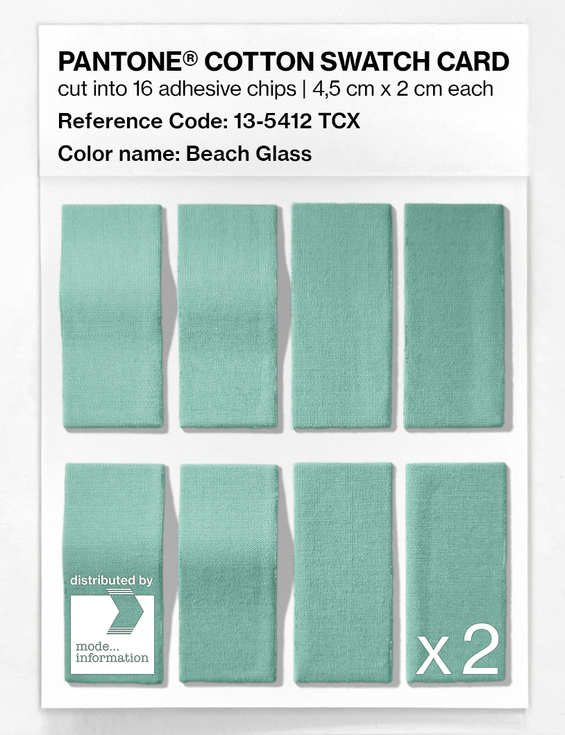 Artikelbild 5 des Artikels “PANTONE® COTTON SWATCH CARD 13-5412 TCX Beach Glass “