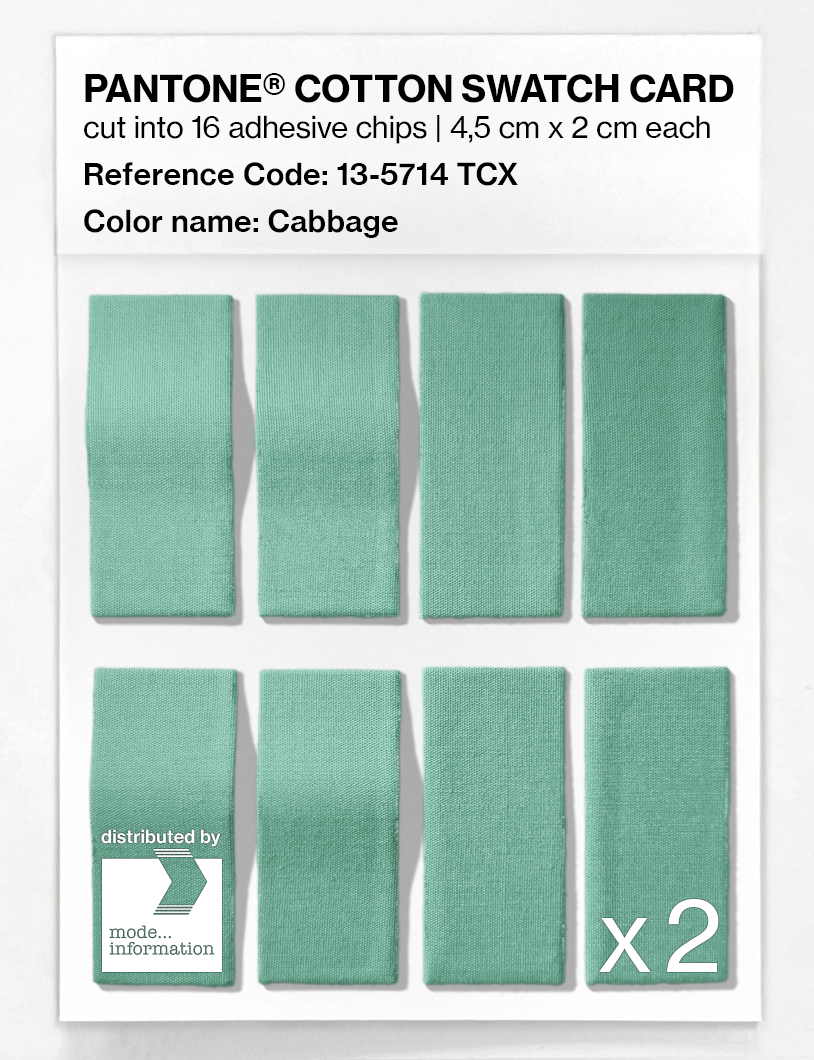 Product image 5 of the product “PANTONE® COTTON SWATCH CARD 13-5714 TCX Cabbage ”