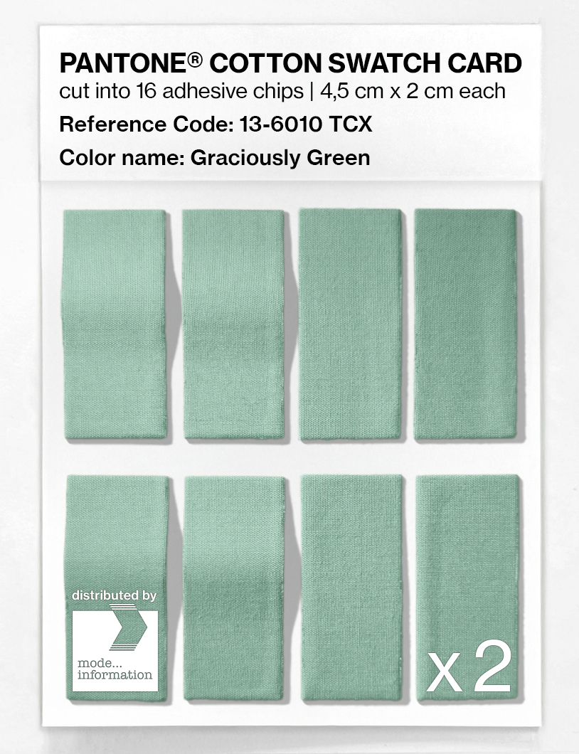 Artikelbild 5 des Artikels “PANTONE® COTTON SWATCH CARD 13-6010 TCX Graciously Green “