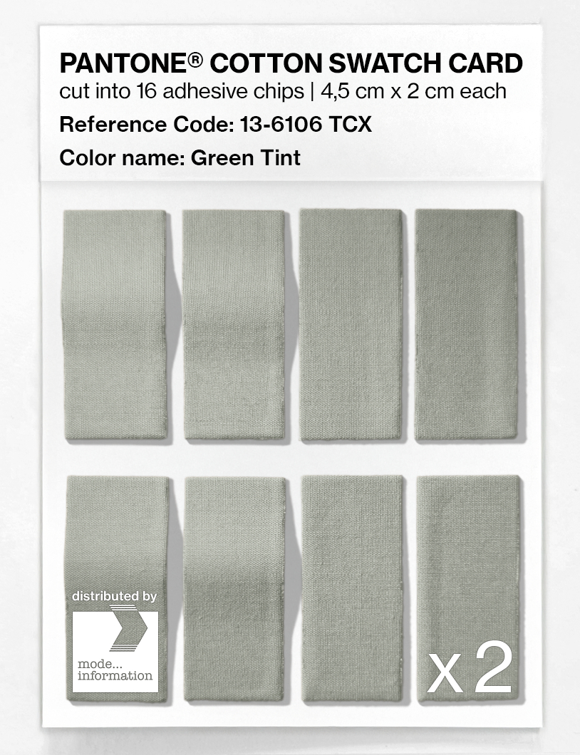 Product image 5 of the product “PANTONE® COTTON SWATCH CARD 13-6106 TCX Green Tint ”