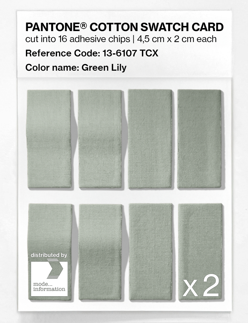 Product image 5 of the product “PANTONE® COTTON SWATCH CARD 13-6107 TCX Green Lily ”