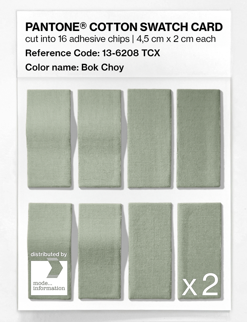 Product image 5 of the product “PANTONE® COTTON SWATCH CARD 13-6208 TCX Bok Choy ”