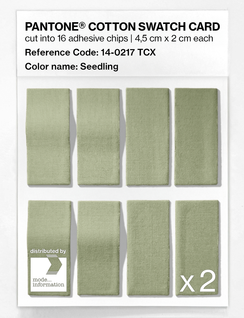 Product image 5 of the product “PANTONE® COTTON SWATCH CARD 14-0217 TCX Seedling ”