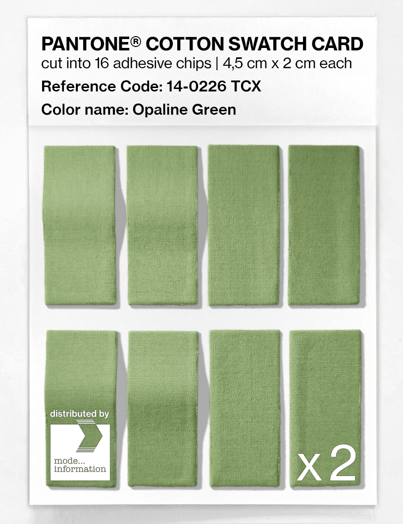 Product image 5 of the product “PANTONE® COTTON SWATCH CARD 14-0226 TCX Opaline Green ”