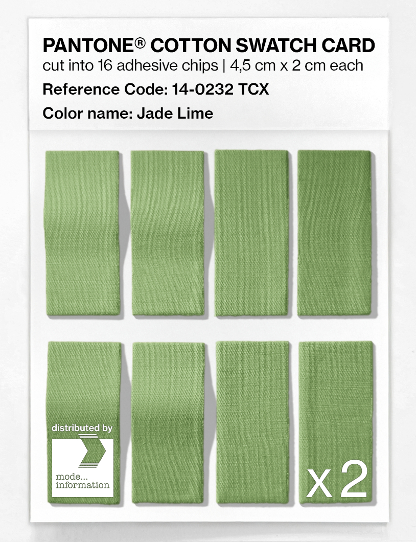 Product image 5 of the product “PANTONE® COTTON SWATCH CARD 14-0232 TCX Jade Lime ”