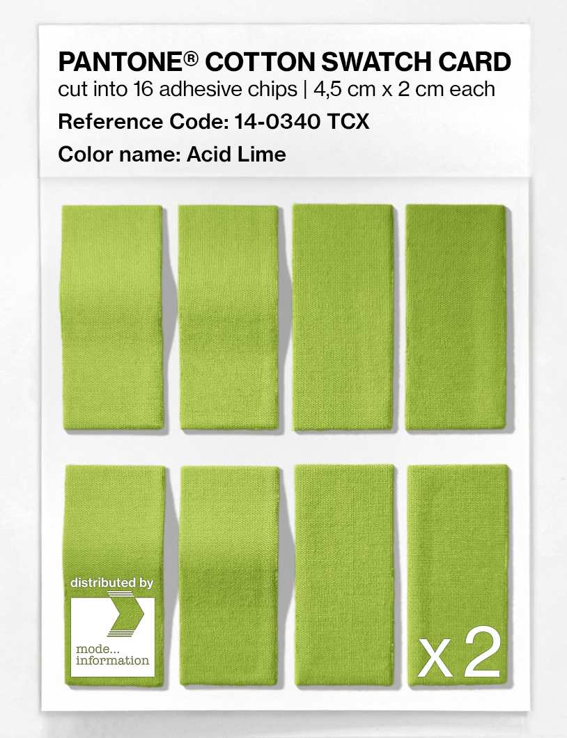 Product image 5 of the product “PANTONE® COTTON SWATCH CARD 14-0340 TCX Acid Lime ”