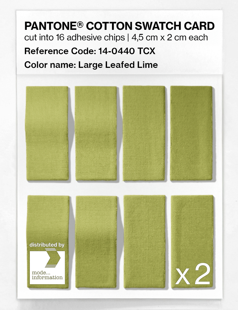 Artikelbild 5 des Artikels “PANTONE® COTTON SWATCH CARD 14-0440 TCX Large Leafed Lime “
