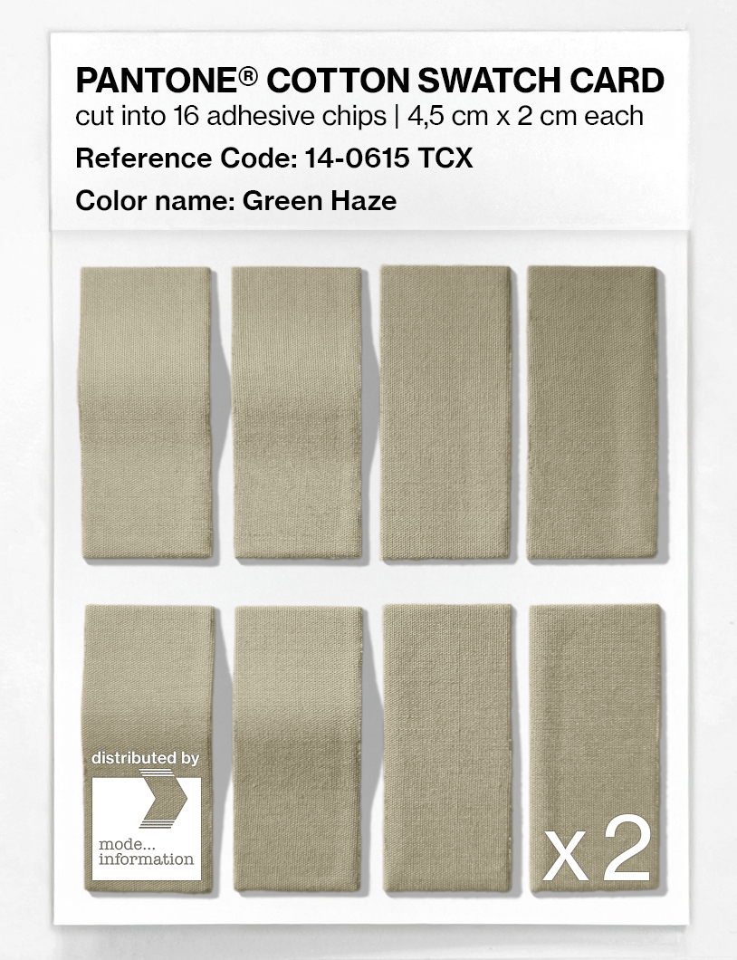 Product image 5 of the product “PANTONE® COTTON SWATCH CARD 14-0615 TCX Green Haze ”