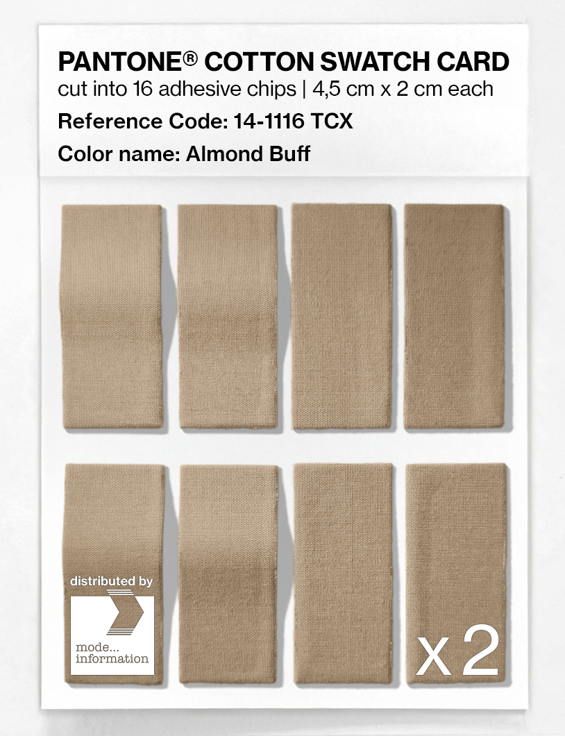 Product image 5 of the product “PANTONE® COTTON SWATCH CARD 14-1116 TCX Almond Buff ”