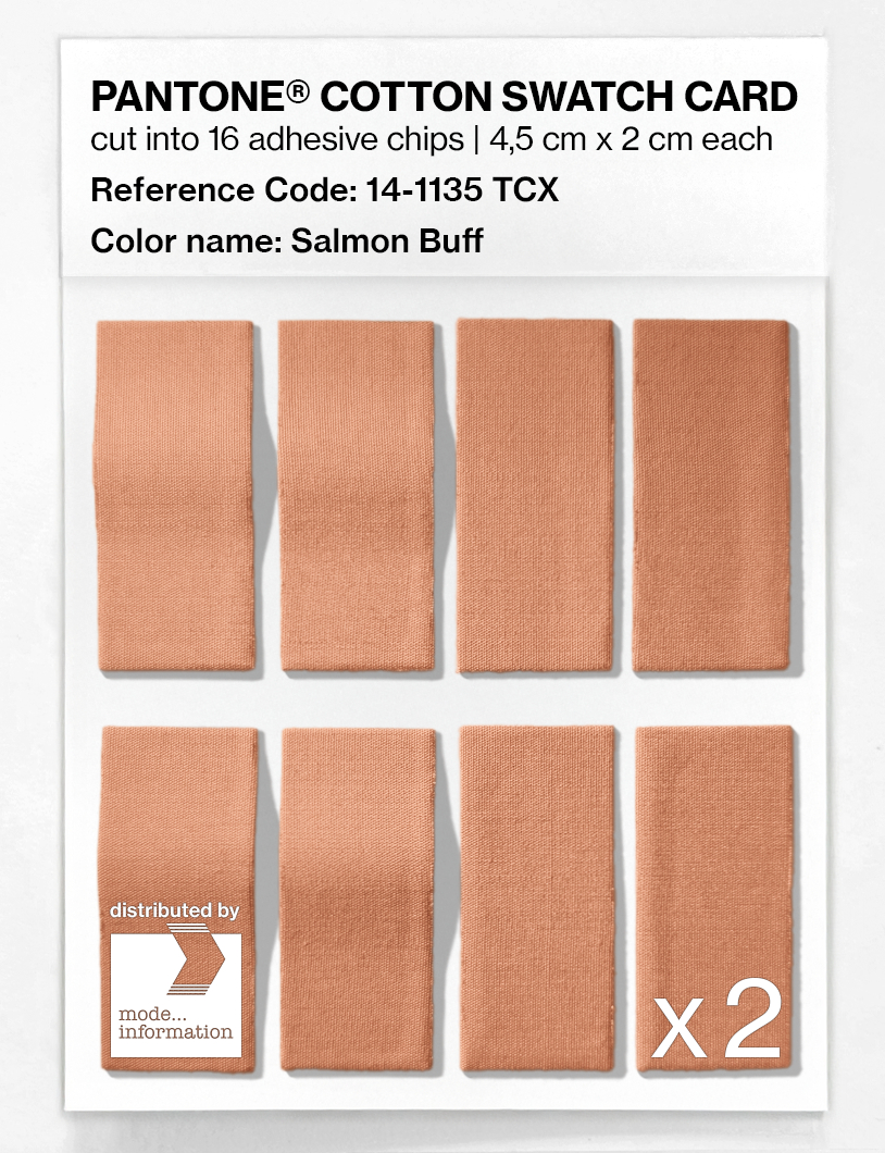Product image 5 of the product “PANTONE® COTTON SWATCH CARD 14-1135 TCX Salmon Buff ”