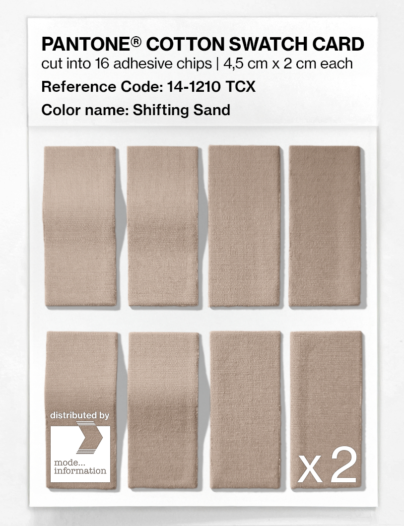 Product image 5 of the product “PANTONE® COTTON SWATCH CARD 14-1210 TCX Shifting Sand ”