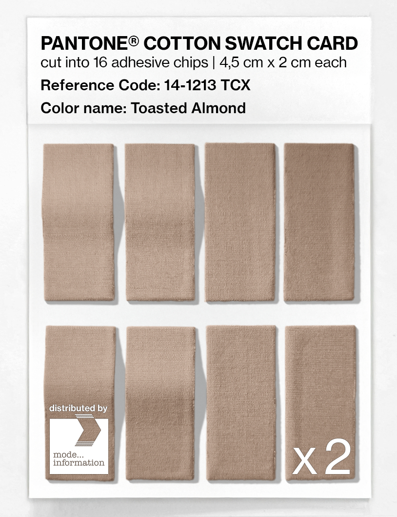 Product image 5 of the product “PANTONE® COTTON SWATCH CARD 14-1213 TCX Toasted Almond ”