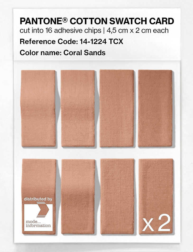 Product image 5 of the product “PANTONE® COTTON SWATCH CARD 14-1224 TCX Coral Sands ”