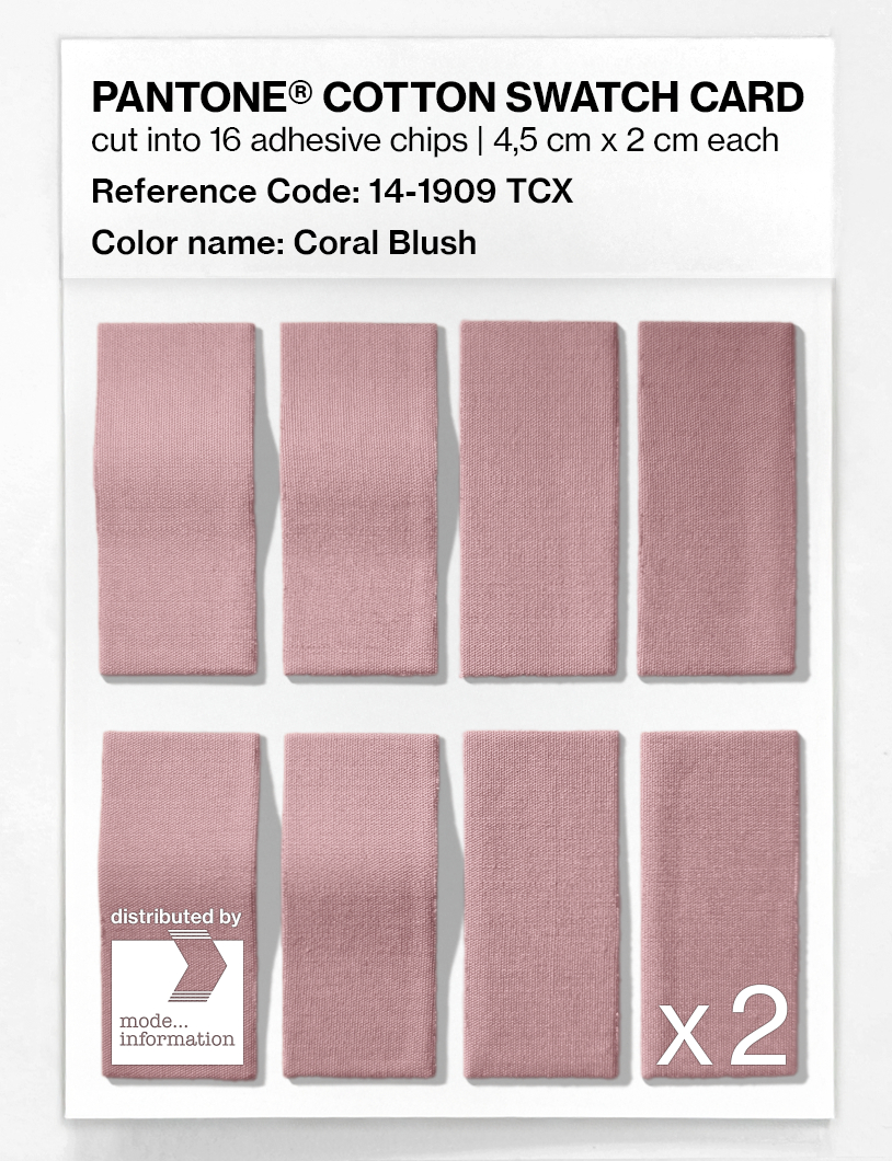 Artikelbild 5 des Artikels “PANTONE® COTTON SWATCH CARD 14-1909 TCX Coral Blush “