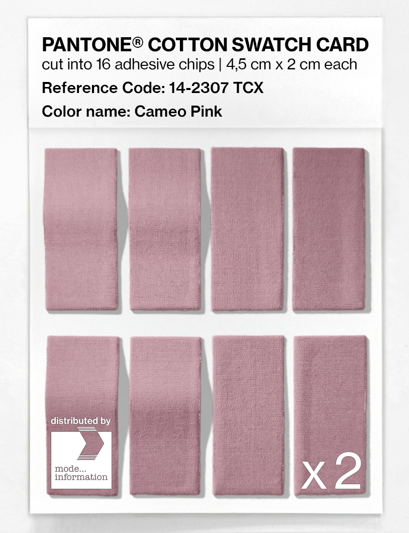 Product image 5 of the product “PANTONE® COTTON SWATCH CARD 14-2307 TCX Cameo Pink ”