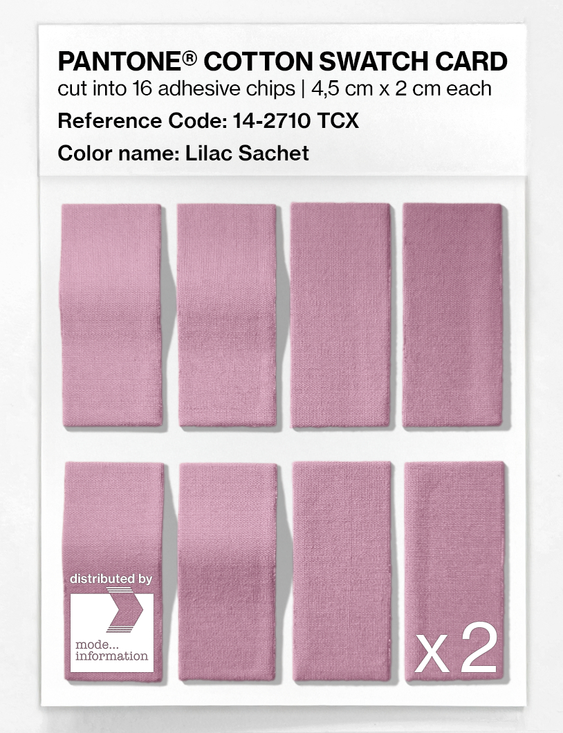 Product image 5 of the product “PANTONE® COTTON SWATCH CARD 14-2710 TCX Lilac Sachet ”