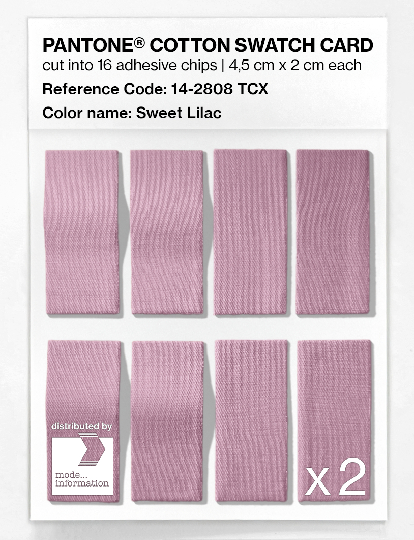 Product image 5 of the product “PANTONE® COTTON SWATCH CARD 14-2808 TCX Sweet Lilac ”