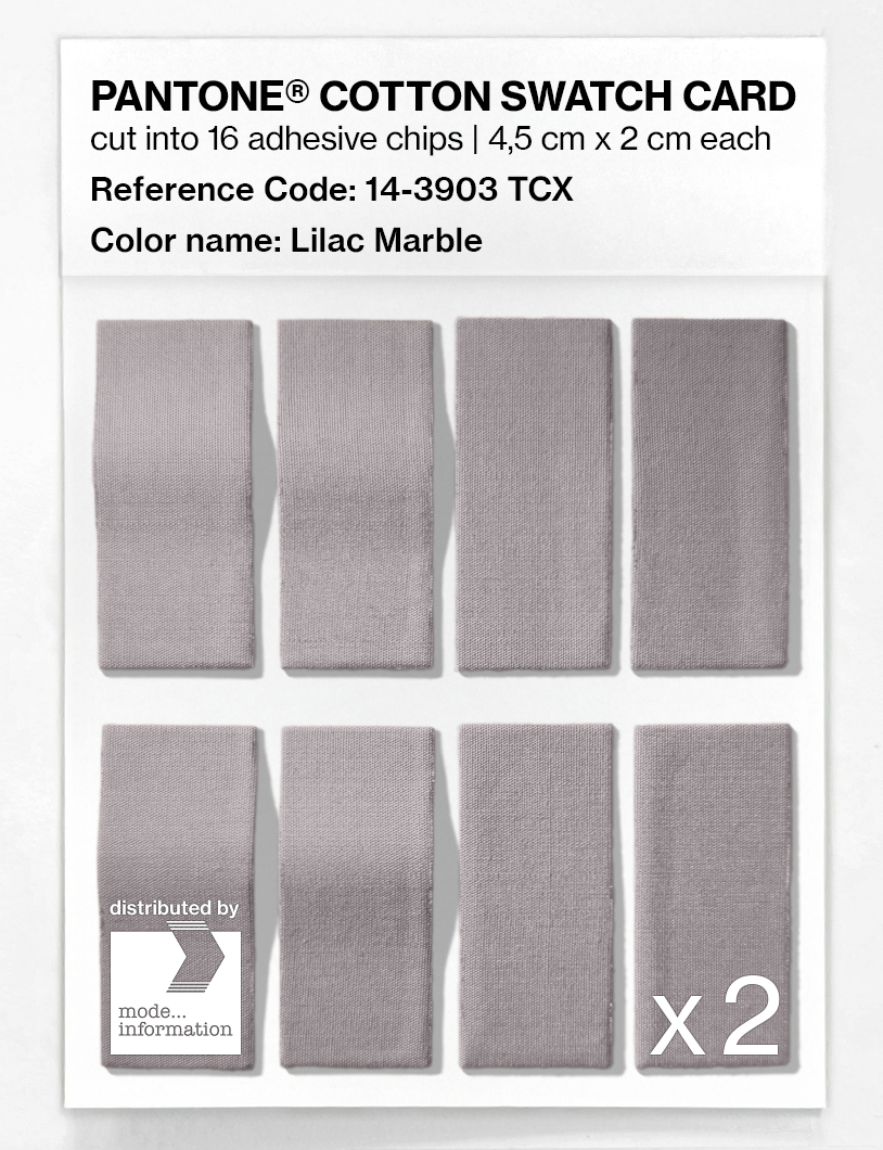Product image 5 of the product “PANTONE® COTTON SWATCH CARD 14-3903 TCX Lilac Marble ”