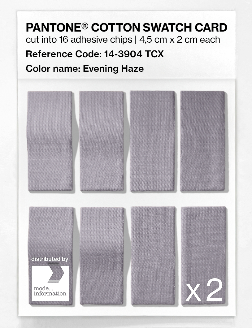 Product image 5 of the product “PANTONE® COTTON SWATCH CARD 14-3904 TCX Evening Haze ”