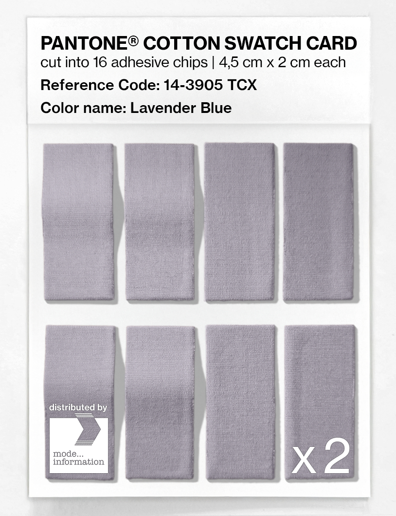 Product image 5 of the product “PANTONE® COTTON SWATCH CARD 14-3905 TCX Lavender Blue ”