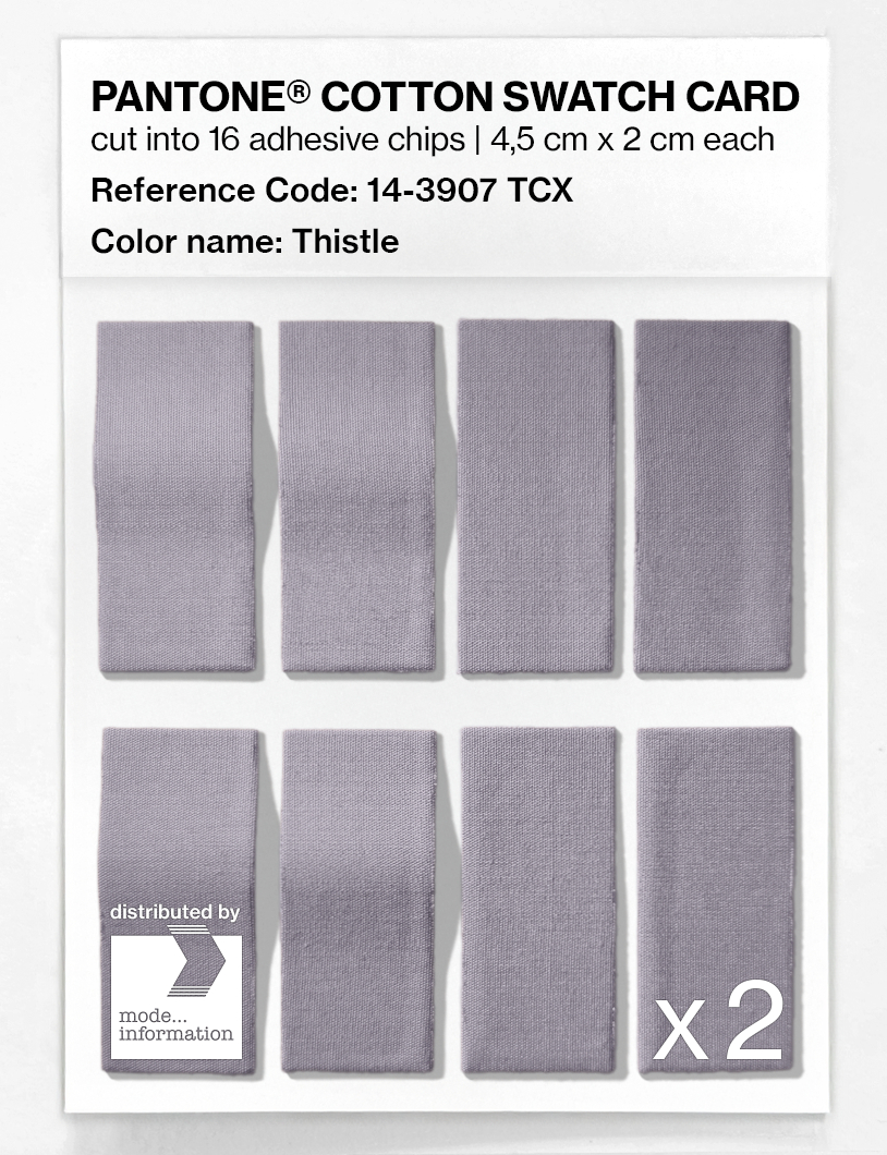 Product image 5 of the product “PANTONE® COTTON SWATCH CARD 14-3907 TCX Thistle ”