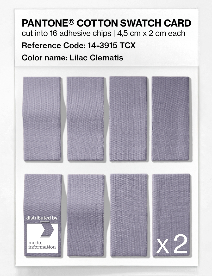 Artikelbild 5 des Artikels “PANTONE® COTTON SWATCH CARD 14-3915 TCX Lilac Clematis “