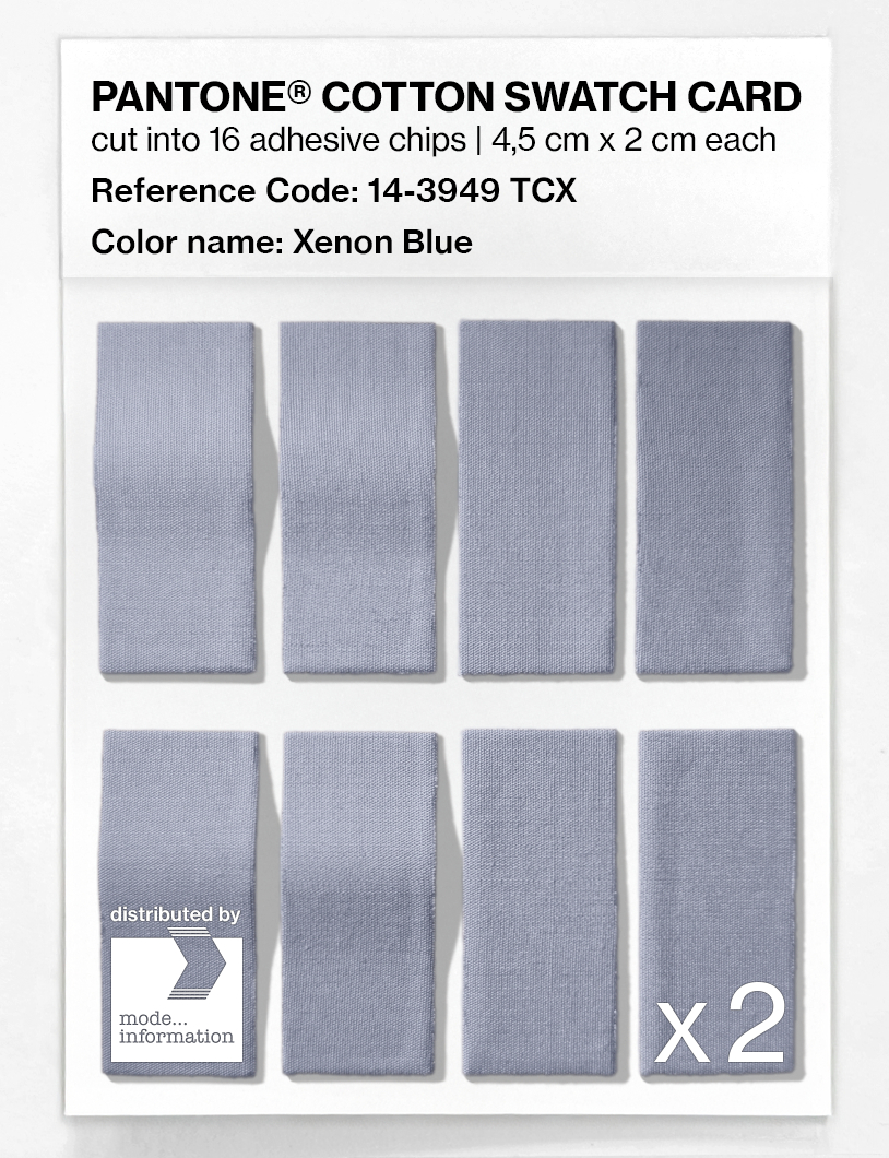 Product image 5 of the product “PANTONE® COTTON SWATCH CARD 14-3949 TCX Xenon Blue ”