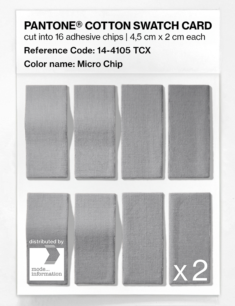 Product image 5 of the product “PANTONE® COTTON SWATCH CARD 14-4105 TCX Micro Chip ”