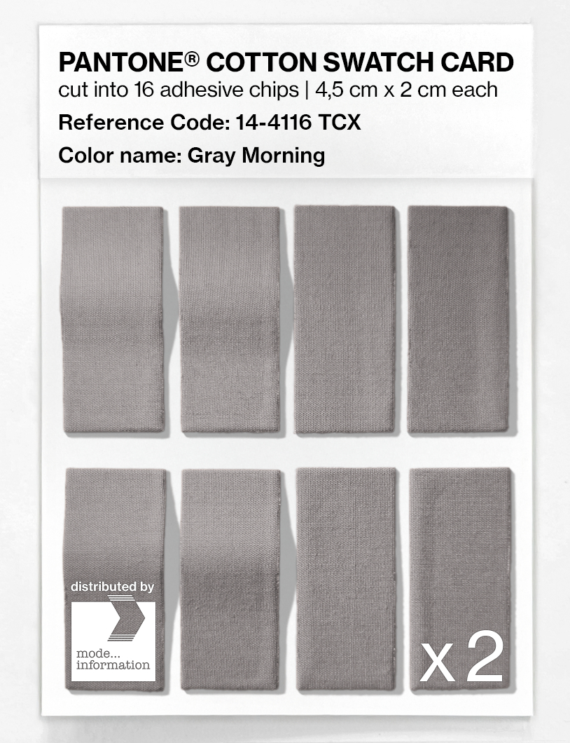 Artikelbild 5 des Artikels “PANTONE® COTTON SWATCH CARD 14-4116 TCX Gray Morning “