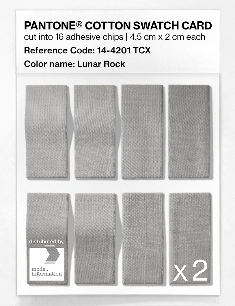 Product image 5 of the product “PANTONE® COTTON SWATCH CARD 14-4201 TCX Lunar Rock ”