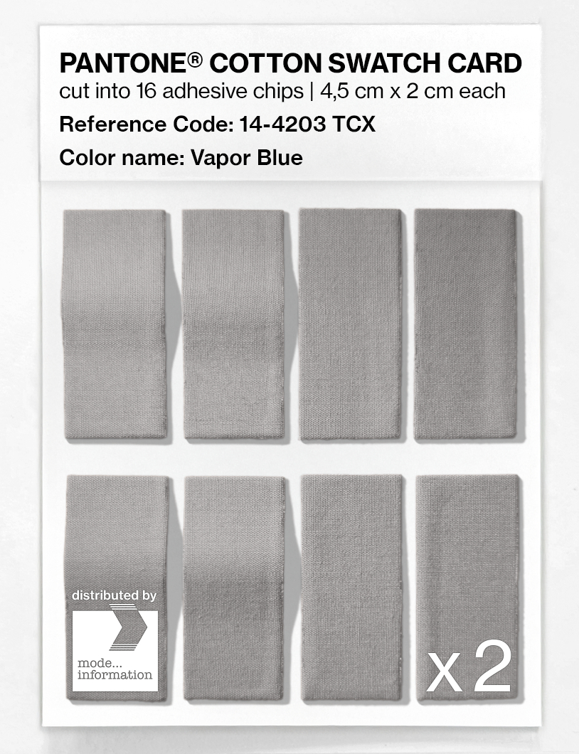 Product image 5 of the product “PANTONE® COTTON SWATCH CARD 14-4203 TCX Vapor Blue ”