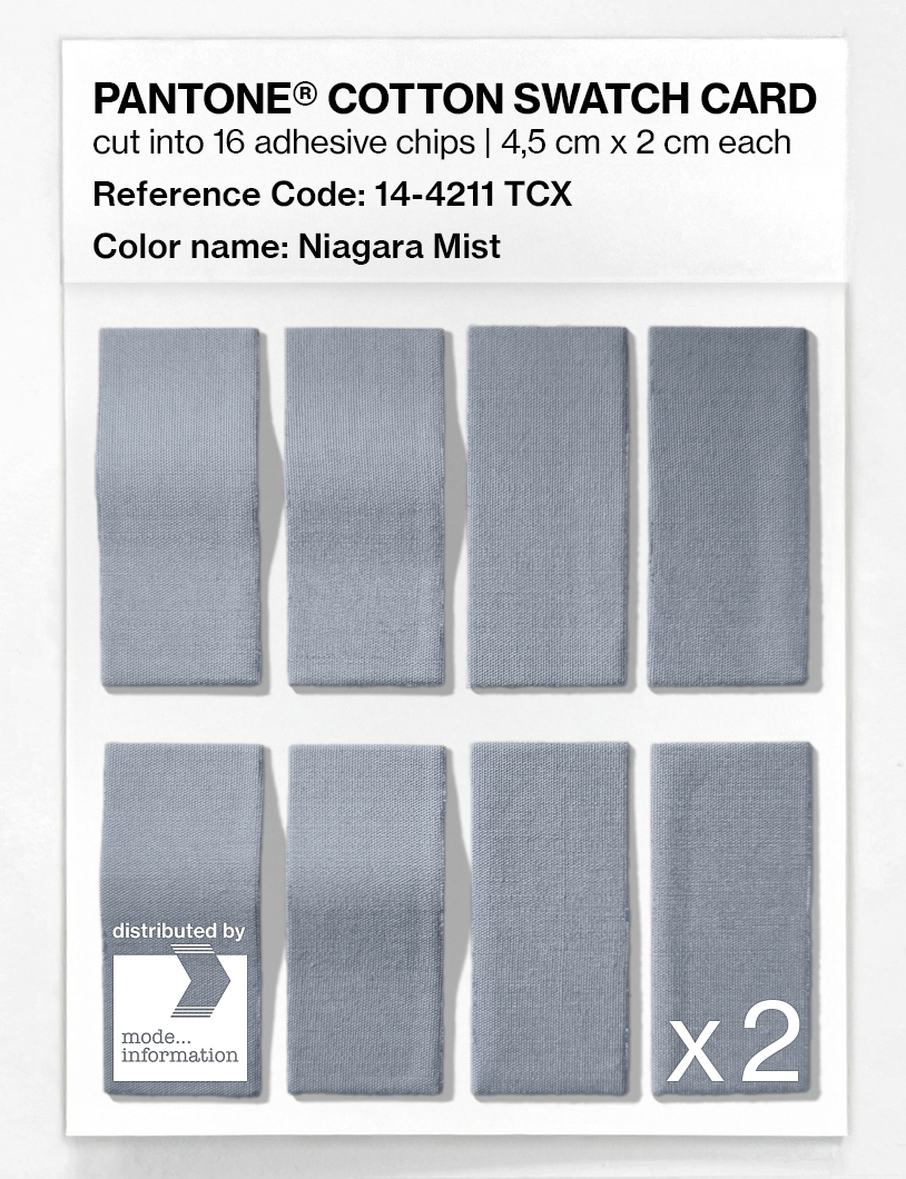 Artikelbild 5 des Artikels “PANTONE® COTTON SWATCH CARD 14-4211 TCX Niagara Mist “