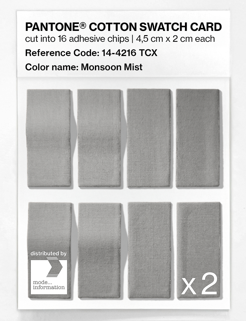 Artikelbild 5 des Artikels “PANTONE® COTTON SWATCH CARD 14-4216 TCX Monsoon Mist “