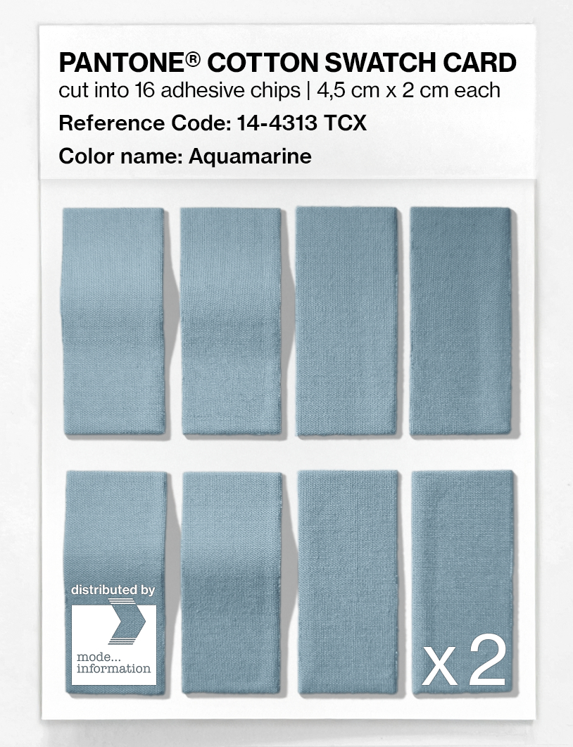 Product image 5 of the product “PANTONE® COTTON SWATCH CARD 14-4313 TCX Aquamarine ”