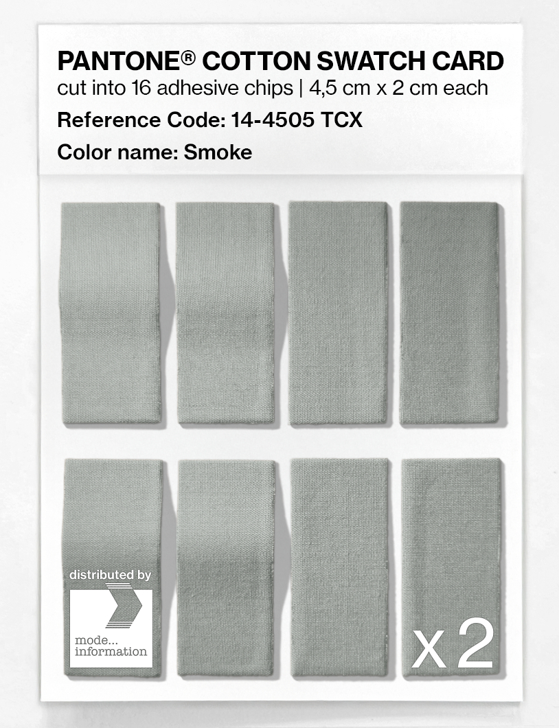 Product image 5 of the product “PANTONE® COTTON SWATCH CARD 14-4505 TCX Smoke ”