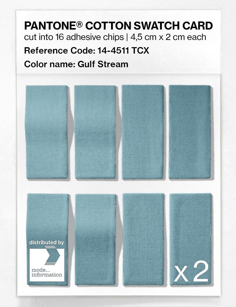 Product image 5 of the product “PANTONE® COTTON SWATCH CARD 14-4511 TCX Gulf Stream ”