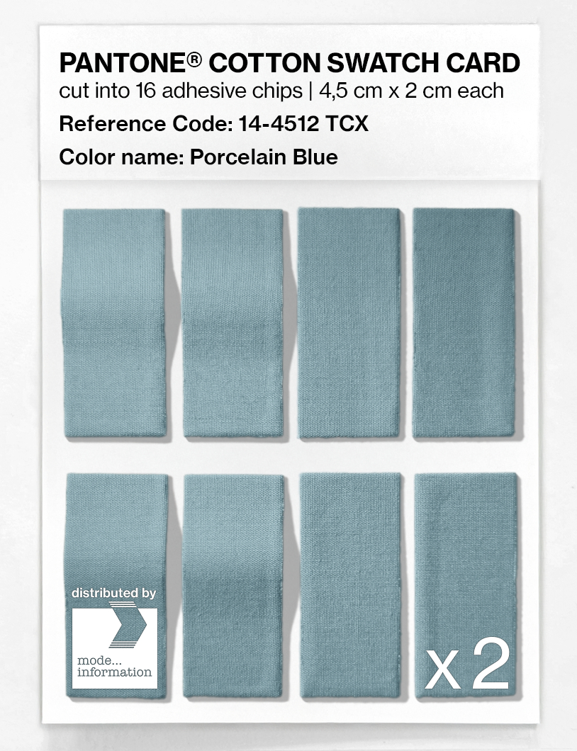 Product image 5 of the product “PANTONE® COTTON SWATCH CARD 14-4512 TCX Porcelain Blue ”