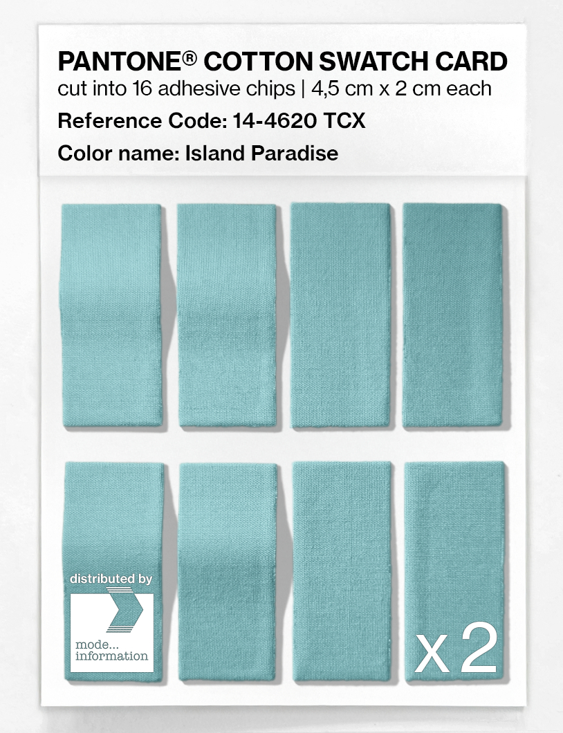 Product image 5 of the product “PANTONE® COTTON SWATCH CARD 14-4620 TCX Island Paradise ”