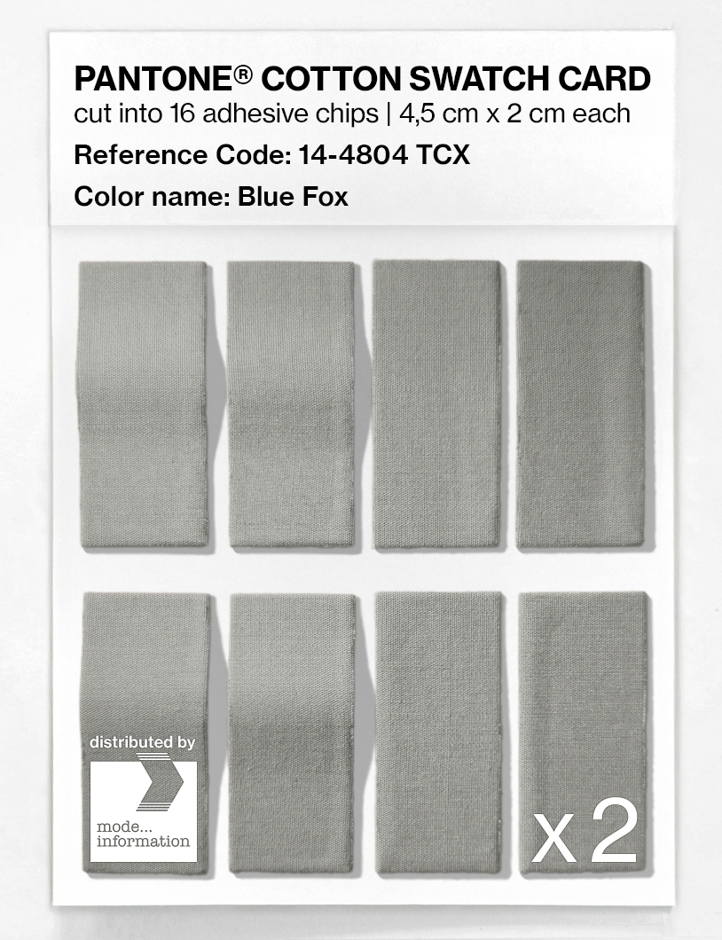 Product image 5 of the product “PANTONE® COTTON SWATCH CARD 14-4804 TCX Blue Fox ”